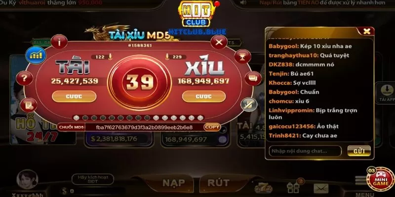 Luật chơi cơ bản Tài xỉu MD5 Hit Club