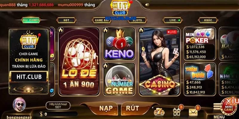 Các loại kèo cược và luật chơi trong Keno Hit Club